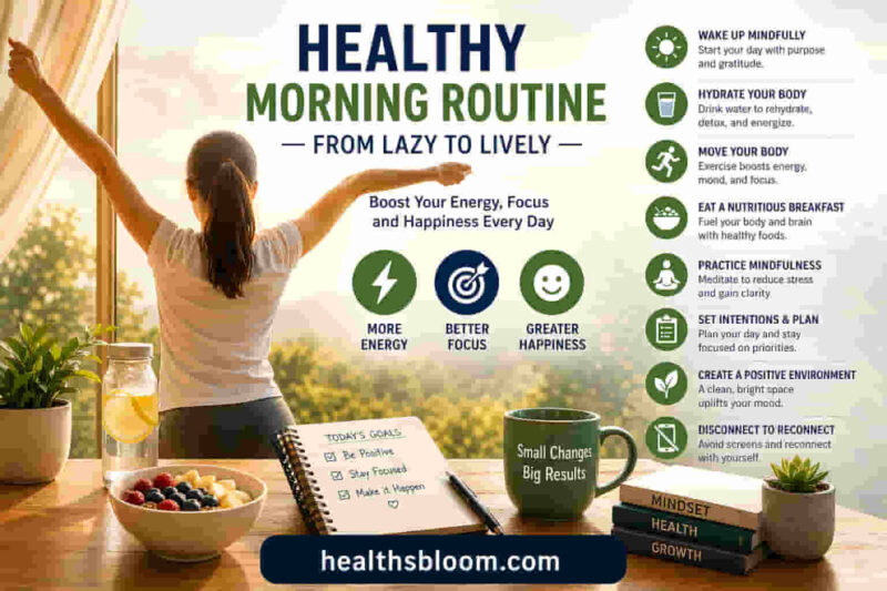 Healthy Morning Routine for Boosting Energy, Focus, and Happiness: From Lazy to Lively