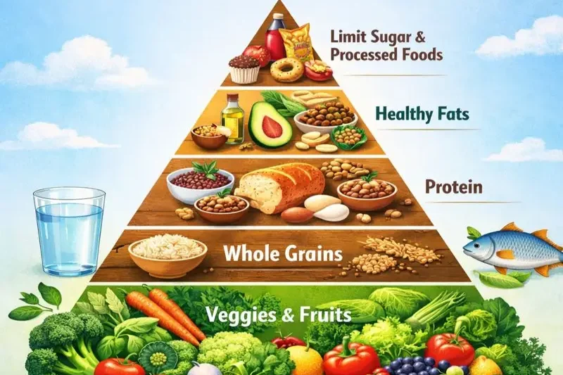 Updated Food Pyramid 2026: Simple Guide to Healthy Eating & Better Nutrition